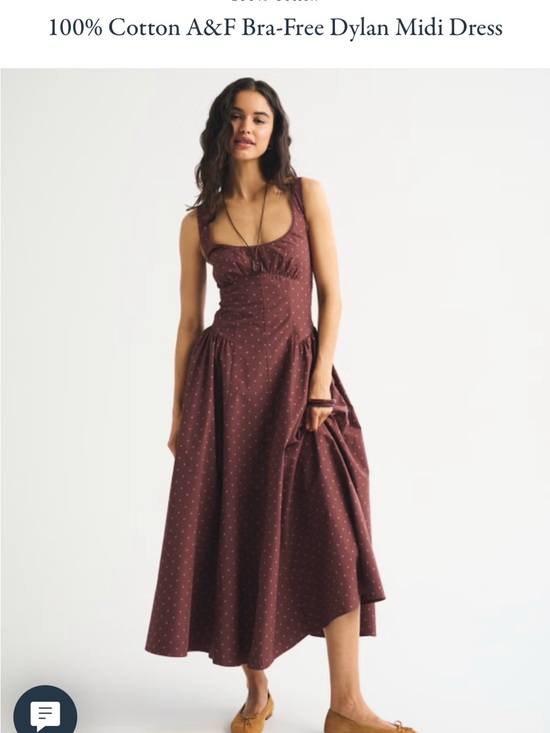 Abercrombie & Fitch Dresses & Skirts - Abercrombie & Fitch Burgundy Polka Dot Midi Dress
